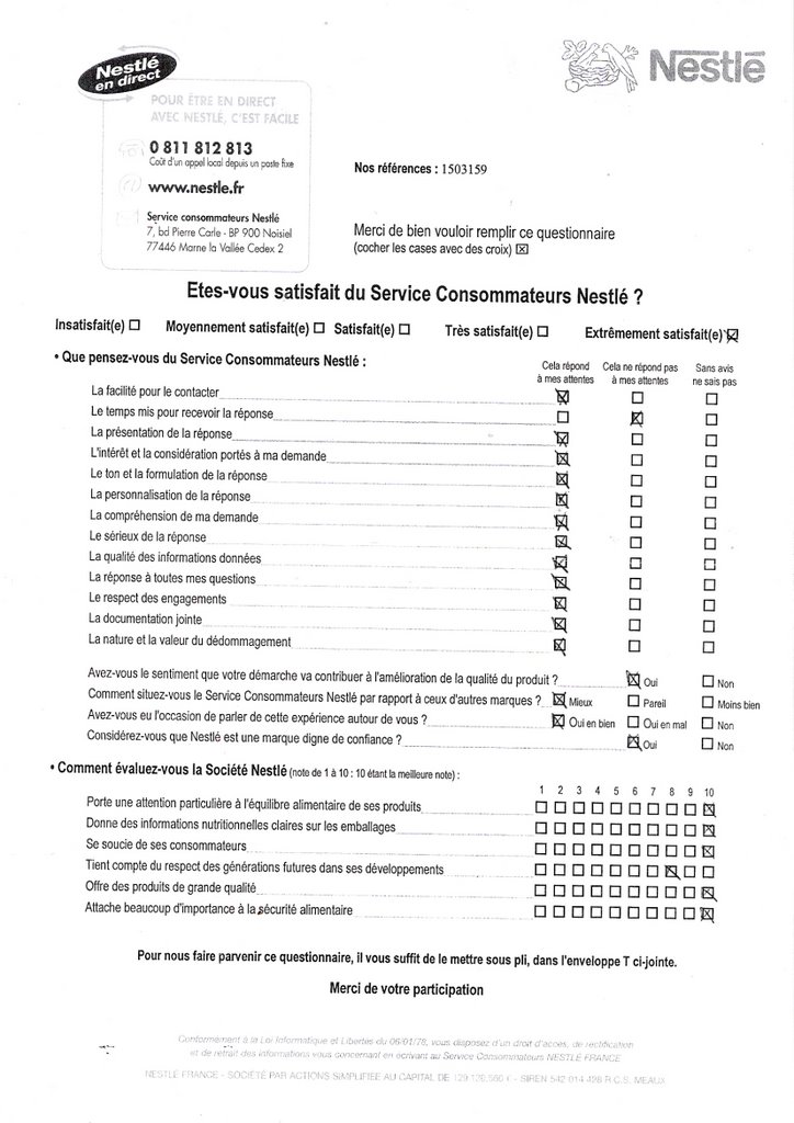 Exemple De Questionnaire De Satisfaction Grande Distribution